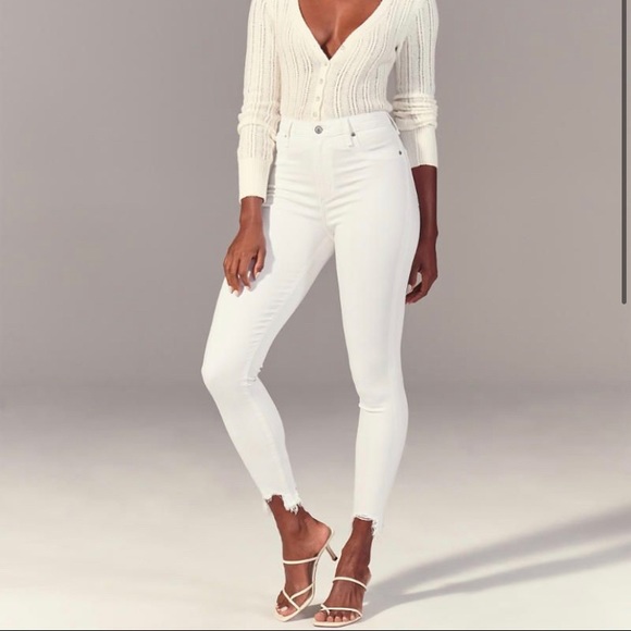 Abercrombie & Fitch Denim - Curve Love High Rise Super Skinny Ankle Jeans